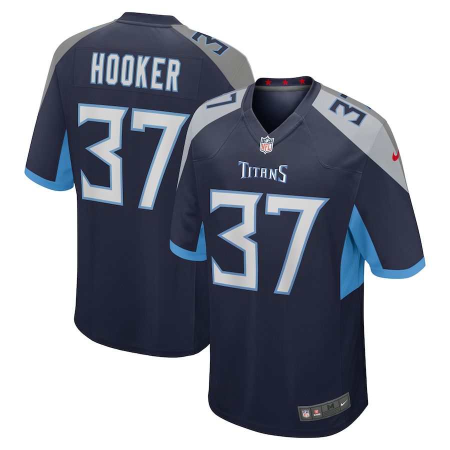 Men Tennessee Titans 37 Amani Hooker Nike Navy Game NFL Jersey